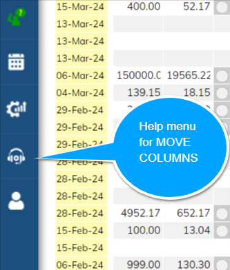 Move columns Move columns